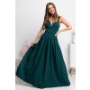 Smaragdové dlhé spoločenské šaty (Méret L)
