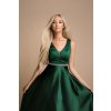 Smaragdové spoločenské šaty s kamienkami (Méret 4XL)