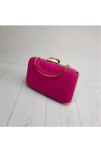 Cyklámenová zamatová kabelka