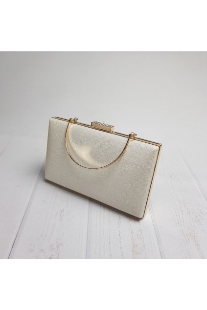 Krémová trblietavá kabelka