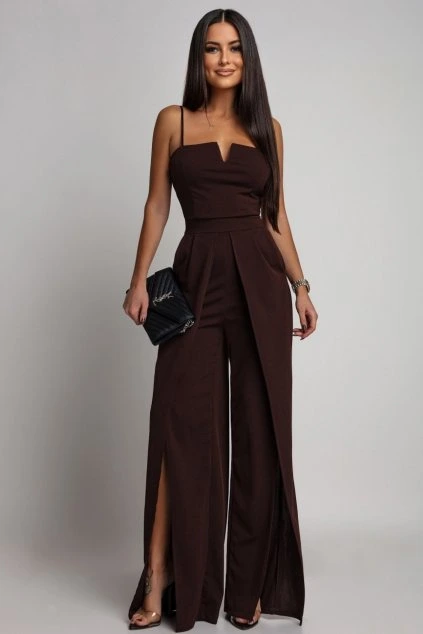 Hnedý overal s rozparkami