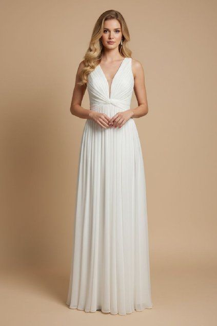 Biele plisované šaty s perleťou