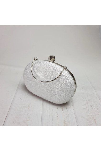 Strieborná trblietavá kabelka