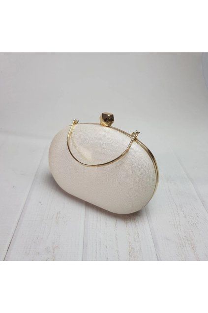 Béžová trblietavá kabelka