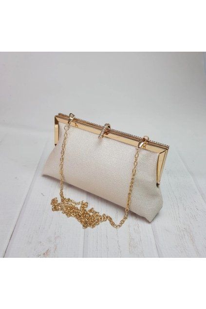 Béžová trblietavá kabelka