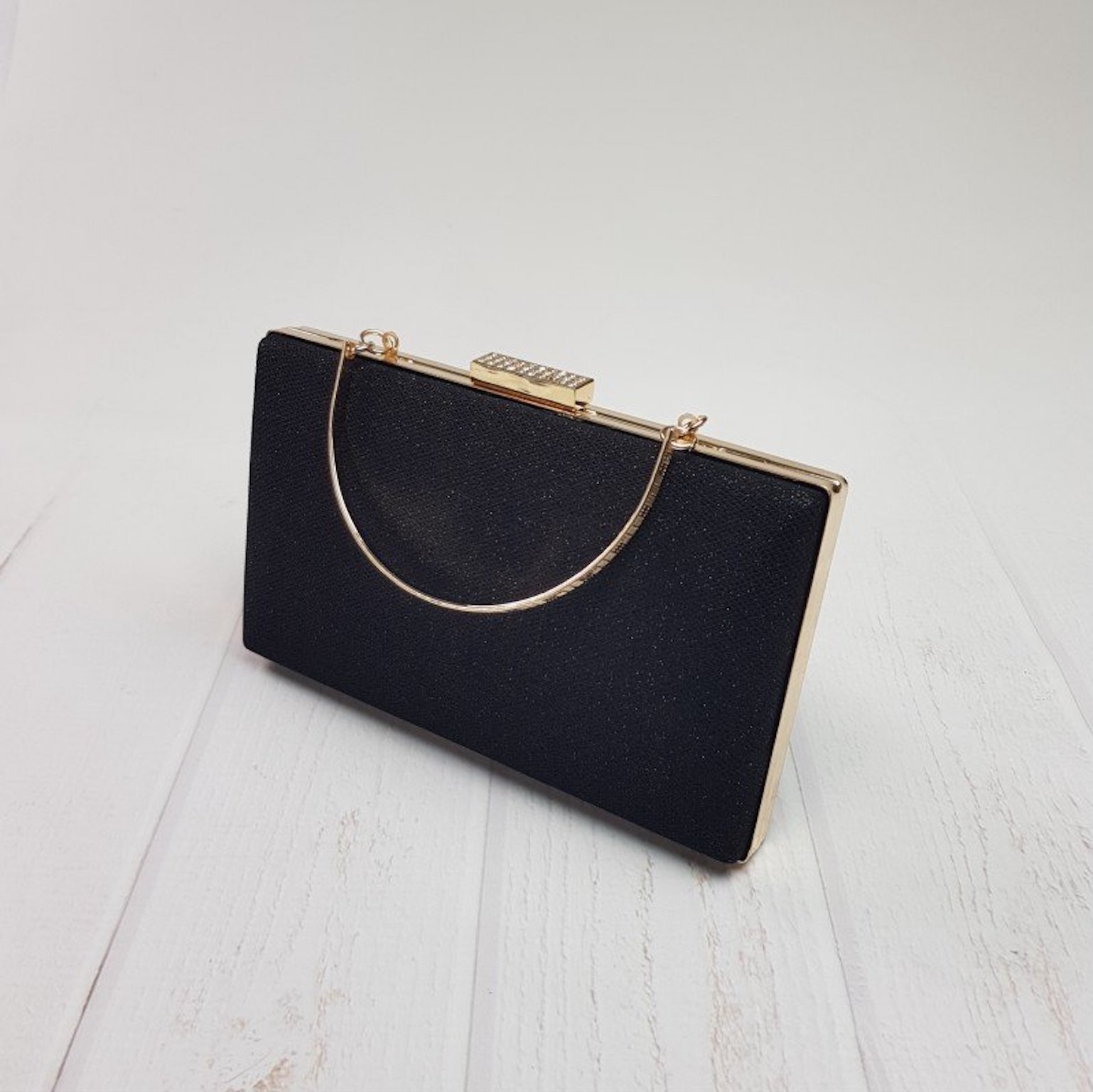 Čierna trblietavá kabelka