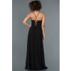 Čierne spoločenské šaty s viazaním na chrbte