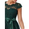 Smaragdové krátke krajkované šaty