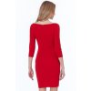 Červené midi šaty s rukávmi