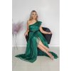 Smaragdové spoločenské tylové šaty s flitrami