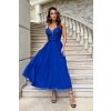 Modré spoločenské šaty s tylovou sukňou