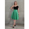 Zelená áčková krátka sukňa