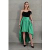 Zelená asymetrická sukňa