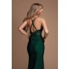 Poškodený tovar - Smaragdové priliehavé šaty s krajkou a kamienkami