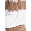 Bielo-hnedý pletený komplet
