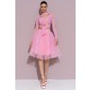 Ružová krátka tylová sukňa