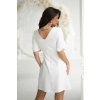 Biele krátke šaty s otvorenými rukávmi