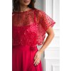 Červené spoločenské šaty s flitrami