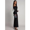 Čierne priliehavé šaty s čipkou