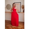 Poškodený tovar - Červené spoločenské šaty s viazaním
