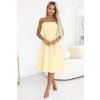 Žlté midi šaty s áčkovou sukňou