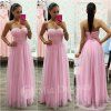 Ružové dlhé spoločenské šaty