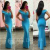 Tyrkysové spoločenské priliehavé šaty