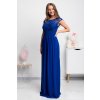 Modré šifónové spoločenské šaty