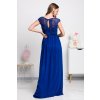 Modré šifónové spoločenské šaty
