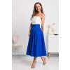 Modrá áčková midi sukňa