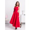 Červené spoločenské asymetrické šaty
