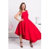 Červené spoločenské asymetrické šaty