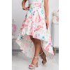 Kvetinová asymetrická sukňa