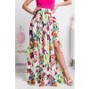 Kvetinová dlhá sukňa s rozparkom