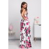 Kvetinové šaty s odhaleným chrbtom ROSE