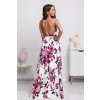 Kvetinové šaty s odhaleným chrbtom ROSE