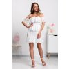 Biele krajkové mini šaty