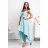 Svetlomodré asymetrické šaty
