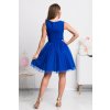 Modré krátke šaty s tylovou sukňou