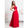 Červené spoločenské šaty na ramienka