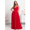Červené spoločenské šaty na ramienka