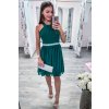 Zelené krátke šifónové šaty