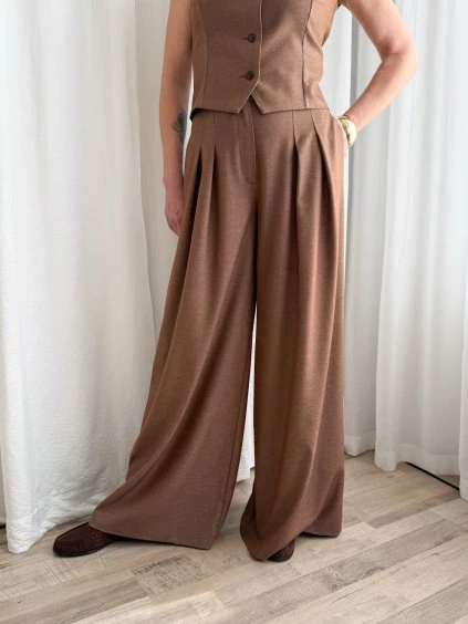 Hnedé  Palazo || nohavice LUCCA