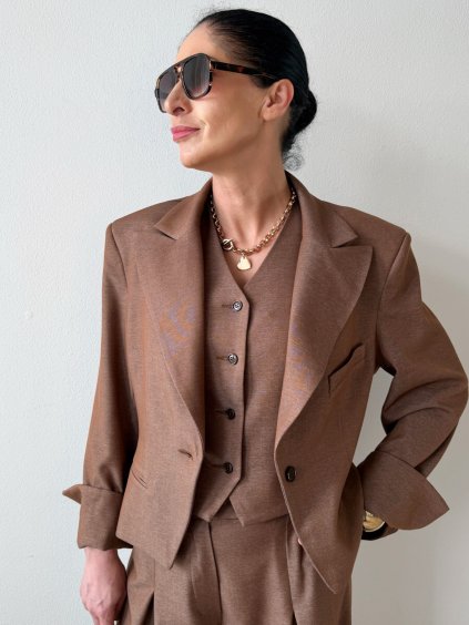 Hnedé sako BELLAGIO