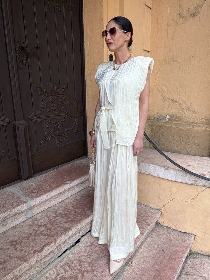 Smotanový top CLARRIS