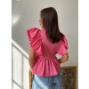 Ružová volánová blúzka FLEUR