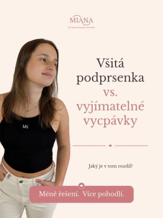 Taky vás štve, když vyndáte top z pračky a vycpávky nikde? 🥺 U MIANA topu se vám to stát nemůže! 🤗 #vsitapodprsenka...
