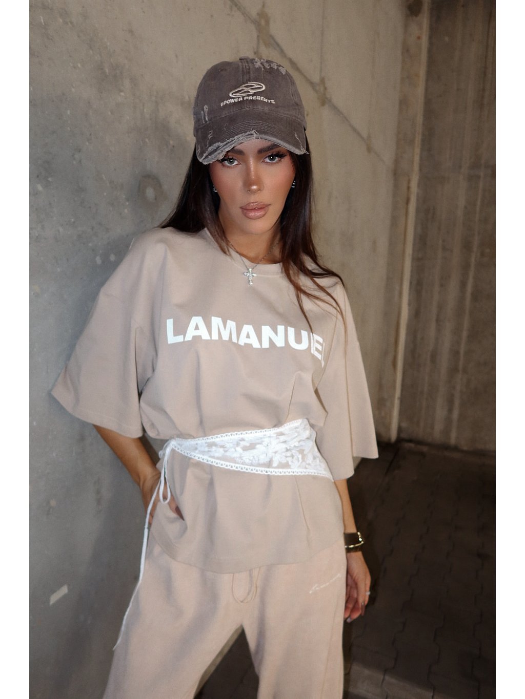 Dámske oversize tričko NOIR béžové