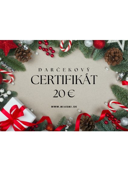 VIANOČNÁ darčeková poukážka v hodnote 20€