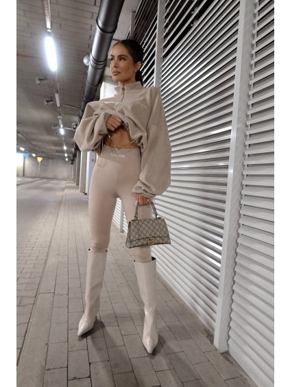 Dámske tvarujúce push up legíny ATTRACT béžové